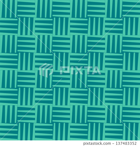 Seamless Retro Basket Pattern with Striped Blocks. Turquoise Vector Background Seamless Pattern for Textile Print, Fabric, Wallpaper, Wrapping Paper and Surface Design Seamless Retro Basket Pattern with Striped Blocks. Turquoise Vector Background Seamless Pattern for Textile Print, Fabric, Wallpaper, Wrapping Paper and Surface Design 137483352