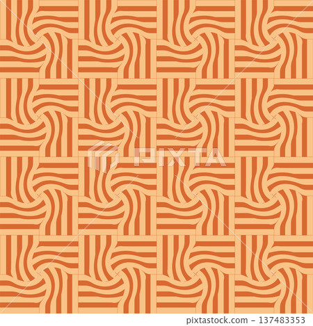 Seamless Retro Ribbon Pattern with Twisted Stripes. Orange Vector Background Seamless Pattern for Textile Print, Fabric, Wallpaper, Wrapping Paper and Surface Design Seamless Retro Ribbon Pattern with Twisted Stripes. Orange Vector Background Seamless Pattern for Textile Print, Fabric, Wallpaper, Wrapping Paper and Surface Design 137483353