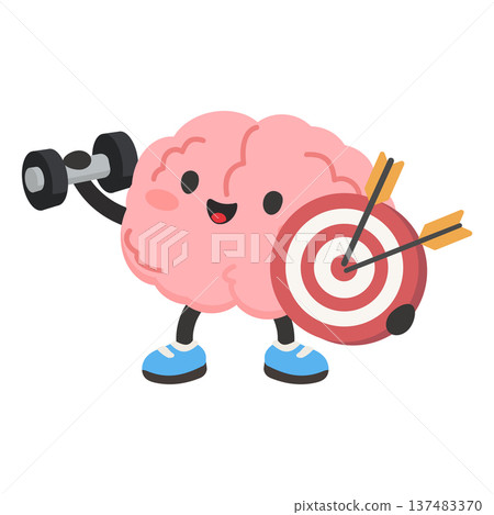 Brain Lifting Weights And Hitting Target Brain Lifting Weights And Hitting Target 137483370