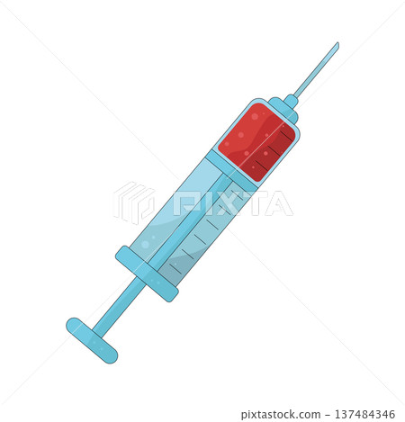 Illustration of syringe Illustration of syringe 137484346