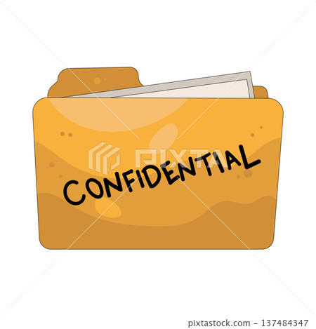 Illustration of confidential folder 137484347