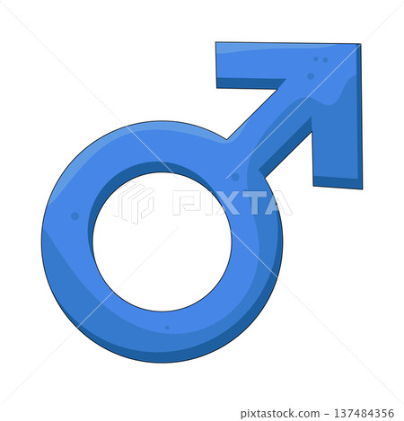 Illustration of male gender symbol Illustration of male gender symbol 137484356