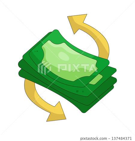 Illustration of Money sync Illustration of Money sync 137484371