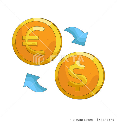 Illustration of Money exchange Illustration of Money exchange 137484375