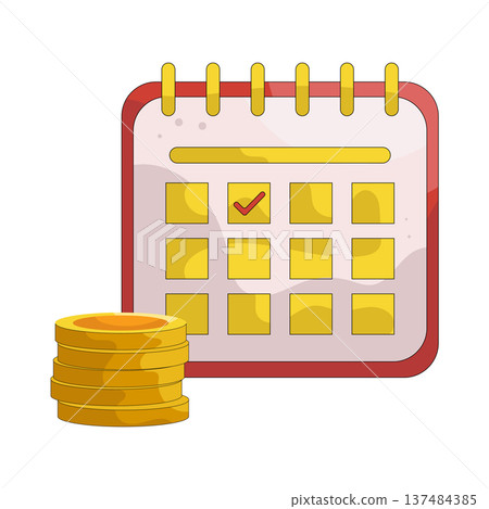 Illustration of calendar Illustration of calendar 137484385