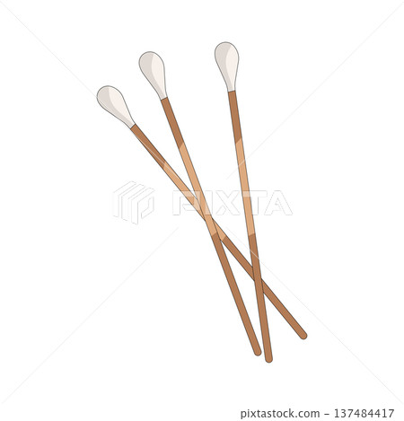 Illustration of cotton swab 137484417