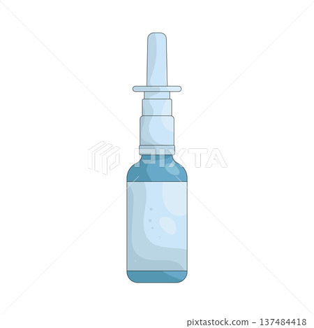 Illustration of nasal spray Illustration of nasal spray 137484418
