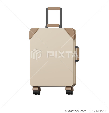 3D illustration of a carry-on suitcase | Travel and business trip image 3D illustration of a carry-on suitcase | Travel and business trip image 137484555