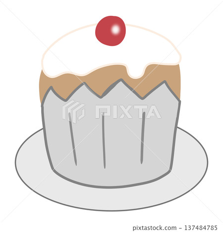 Cupcake illustration 137484785