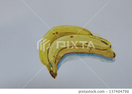 Delicious watercolor banana Delicious watercolor banana 137484798