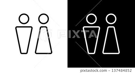 Simple minimal abstract toilet icon Simple minimal abstract toilet icon 137484852
