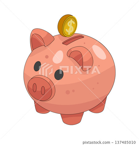 Illustration of piggy bank Illustration of piggy bank 137485010