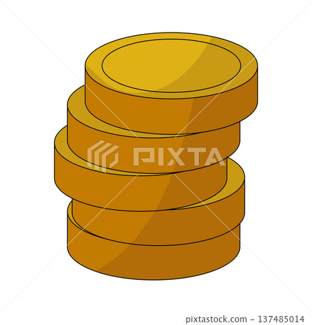 Illustration of coin Illustration of coin 137485014