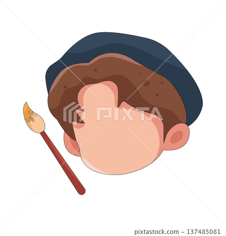 Illustration of painter Illustration of painter 137485081