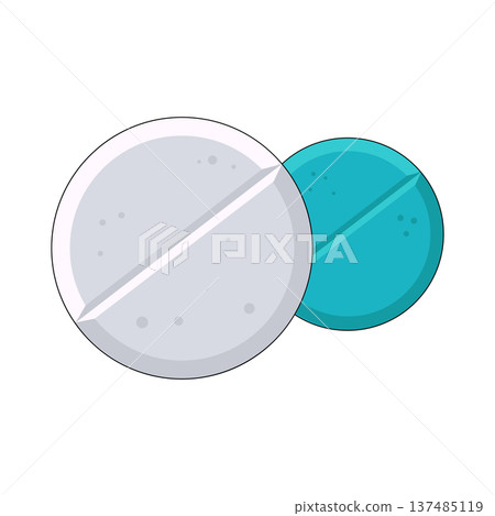 Illustration of pill Illustration of pill 137485119