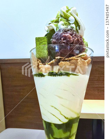 Delicious Matcha Chocolate Parfait Delicious Matcha Chocolate Parfait 137485497