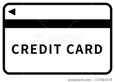 Credit card simple monochrome icon Credit card simple monochrome icon 137485578