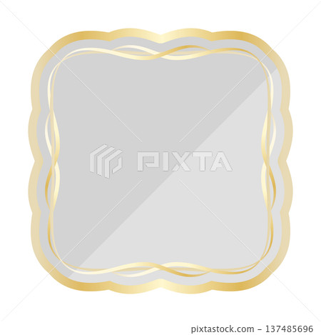 Luxurious line frame in pale gray and gold Luxurious line frame in pale gray and gold 137485696