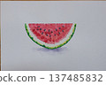 Delicious watercolor watermelon 137485832