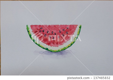 Delicious watercolor watermelon Delicious watercolor watermelon 137485832