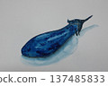 Delicious eggplant drawn in watercolor 137485833