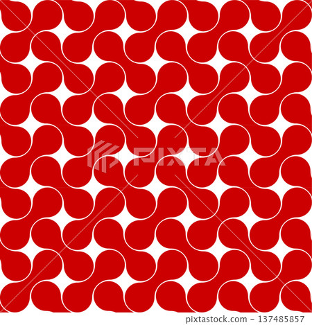 Swatch-compatible modern gourd-shaped pattern material in red Swatch-compatible modern gourd-shaped pattern material in red 137485857