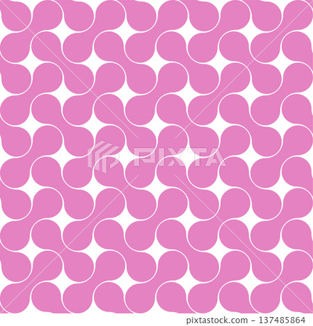 Swatch-compatible modern gourd-shaped pattern material in pink Swatch-compatible modern gourd-shaped pattern material in pink 137485864