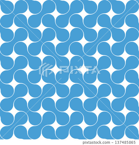 Modern gourd-shaped pattern material in light blue. Swatch compatible. 137485865