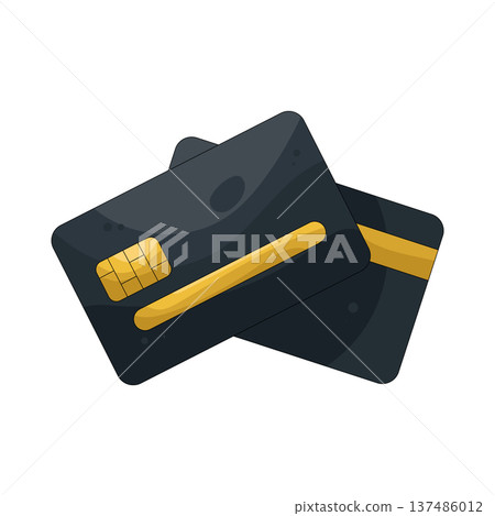 Illustration of credit card Illustration of credit card 137486012