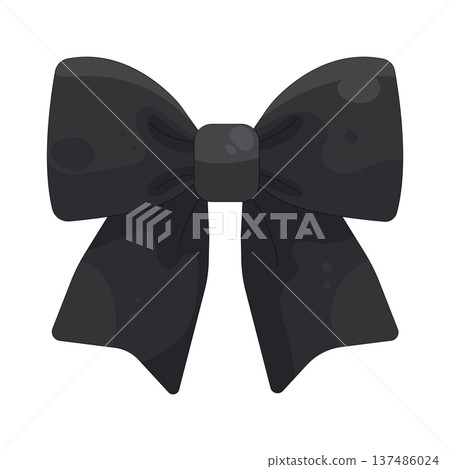 Illustration of black ribbon Illustration of black ribbon 137486024