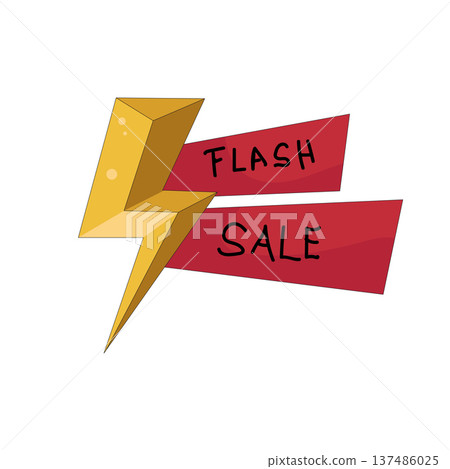 Illustration of flash sale 137486025