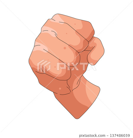 Illustration of raised fist 137486039