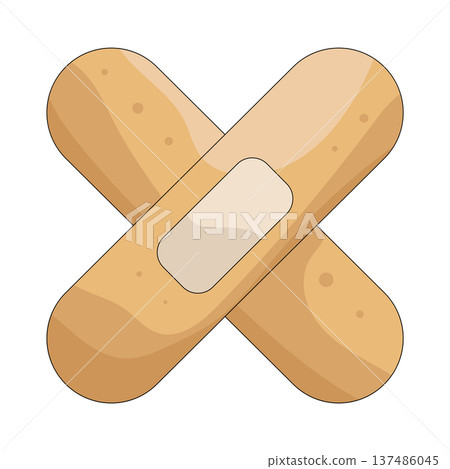 Illustration of bandage Illustration of bandage 137486045