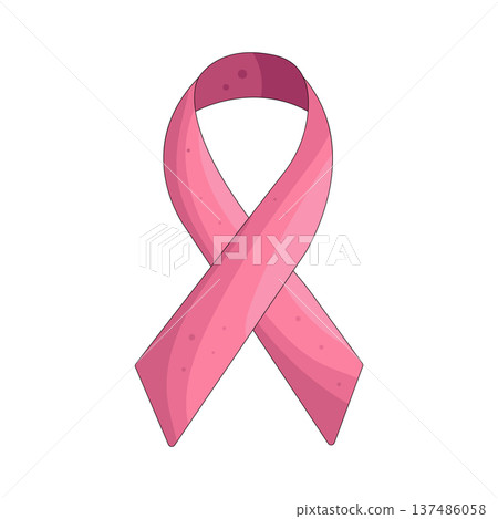 Illustration of cancer ribbon 137486058
