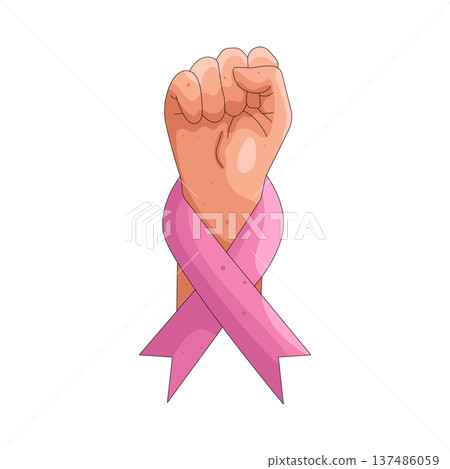 Illustration of raised fist 137486059