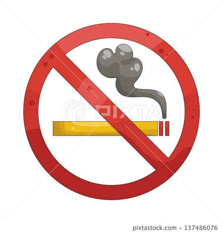 Illustration of no smoking sign Illustration of no smoking sign 137486076