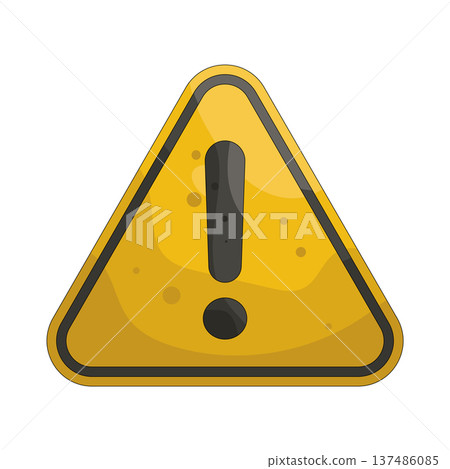 Illustration of warning sign Illustration of warning sign 137486085