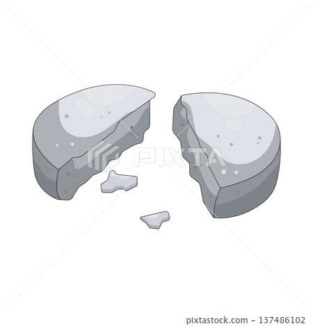 Illustration of broken pill Illustration of broken pill 137486102