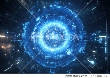 Celestial Time Lapse Effect with Rotating Stars and Cosmic Elements Celestial Time Lapse Effect with Rotating Stars and Cosmic Elements 137486117