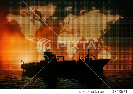 The map is filled with glowing lines and shapes The map is filled with glowing lines and shapes 137486213