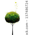 tree on watercolor painting 137486724