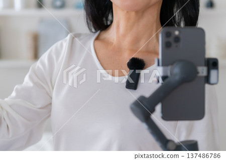 YouTuber, video creator, recording, gimbal, filming, program production, recording scene, wireless microphone YouTuber, video creator, recording, gimbal, filming, program production, recording scene, wireless microphone 137486786