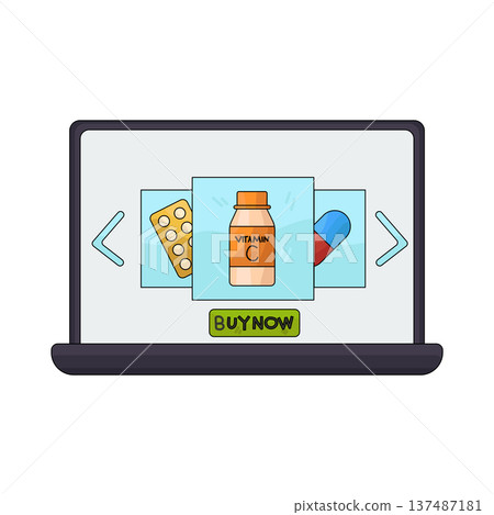 illustration of pharmacy online shop illustration of pharmacy online shop 137487181
