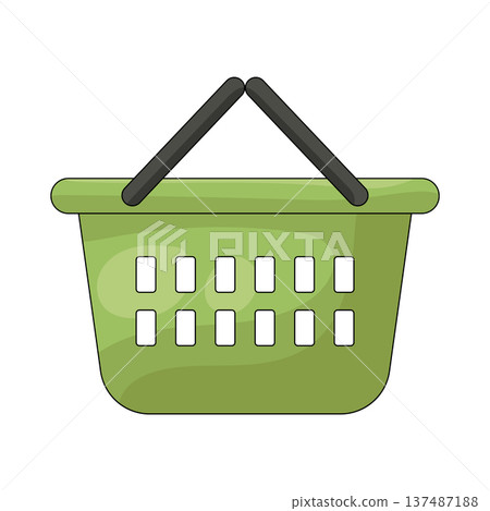 illustration of shopping basket illustration of shopping basket 137487188