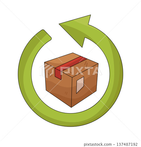 illustration of return package illustration of return package 137487192
