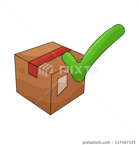 illustration of approved package illustration of approved package 137487195