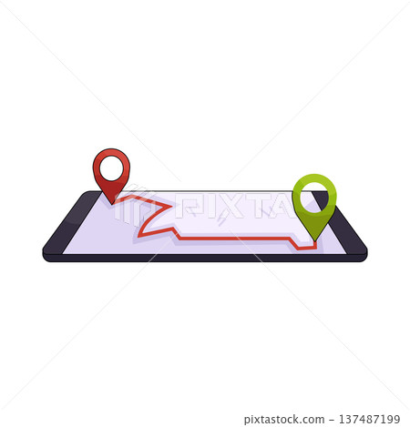 illustration of map illustration of map 137487199