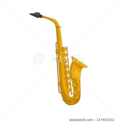 illustration of saxophone  137487202