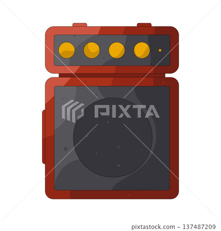 illustration of electric guitar amplifier 137487209