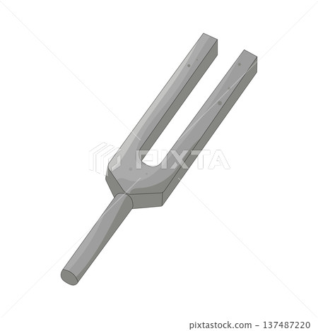 illustration of tuning fork illustration of tuning fork 137487220